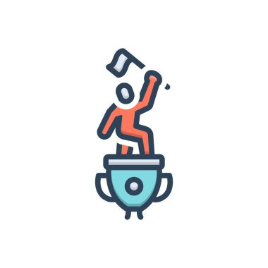 Zafer için renk resmetme simgesi 