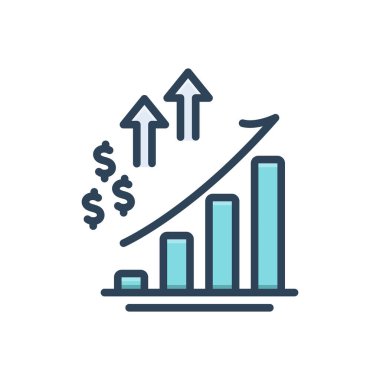Gelirleri artırmak için renk resimleme simgesi