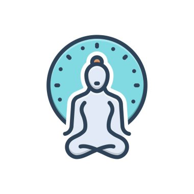 Sabır için renk illüstrasyon simgesi  