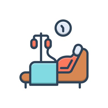 Hasta için renk illüstrasyon simgesi 