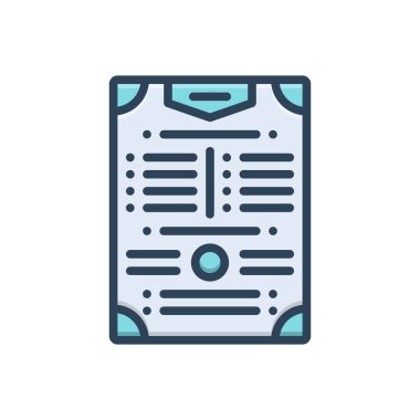 Menü için renk illüstrasyon simgesi 