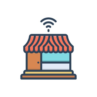 Wi-Fi için renk resimleme simgesi 