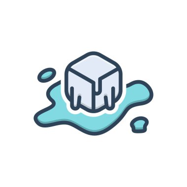 Buz eritmek için renk resimleme simgesi