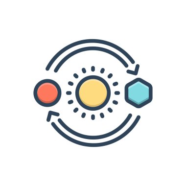 Değiş tokuş için renk illüstrasyon simgesi 