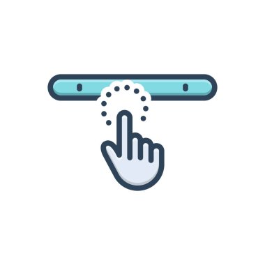 Tıklama için renk illüstrasyon simgesi 