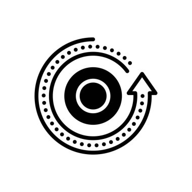 Yeniden yüklemek için siyah katı simge 