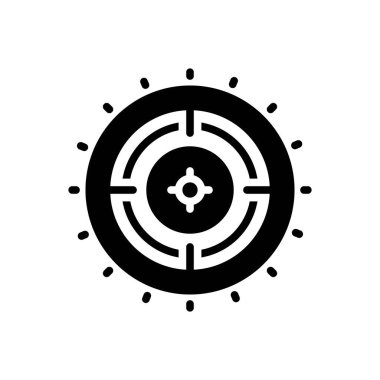 Hedef için siyah katı simge 