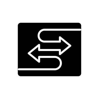 Değiş tokuş için siyah katı simge 