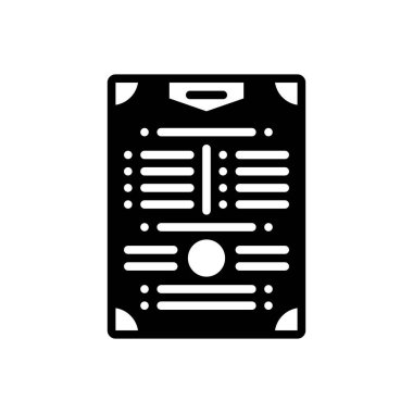 Menü için siyah katı simge 