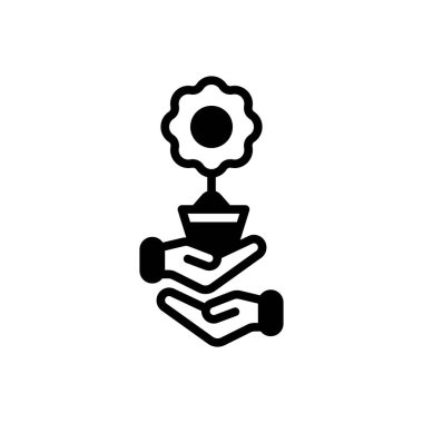 Güven için siyah katı simge 