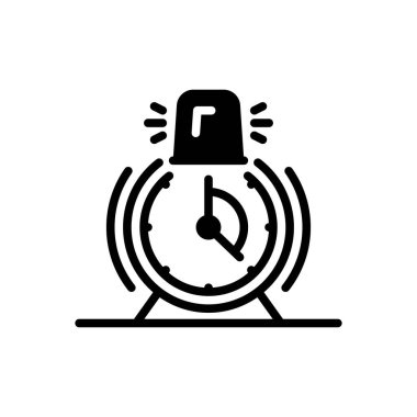 Acil için siyah katı simge 