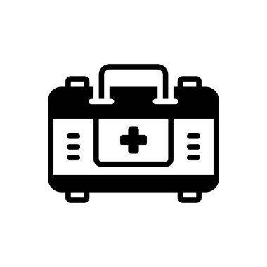 İlk yardım için siyah katı simge