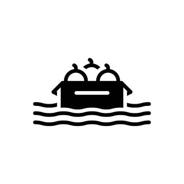 Üretim için siyah katı simge 