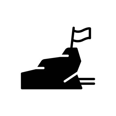 Bitiş için siyah katı simge 