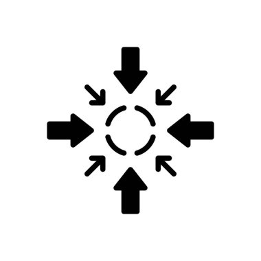 İç taraf için siyah katı simge 