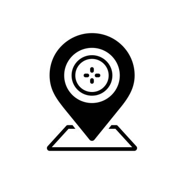 Black solid icon for aim clipart