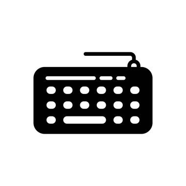 Klavye için siyah katı simge 