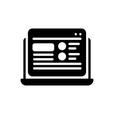 Çevrimiçi için siyah katı simge 