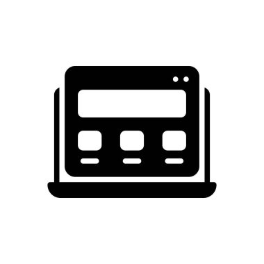 Web tasarımı için siyah katı simge