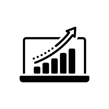 Büyümek için siyah katı simge 