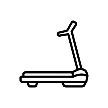 Koşu bandı için siyah çizgi simgesi 