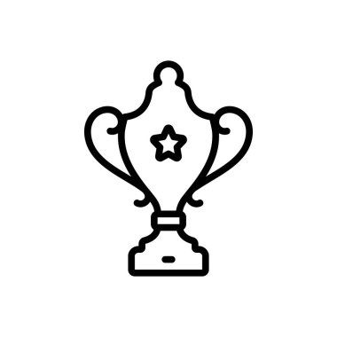 Kupa için siyah çizgi simgesi