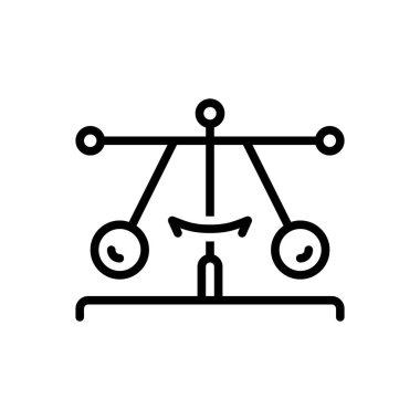 Fizik için siyah çizgi simgesi 