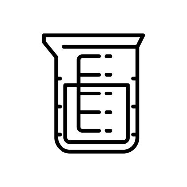 Beher için siyah çizgi simgesi 