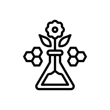 Biyoteknoloji için siyah çizgi simgesi 