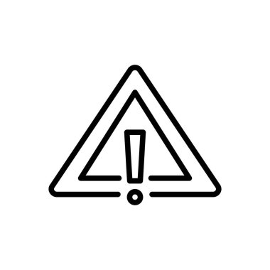 Güvenlik uyarısı için siyah çizgi simgesi