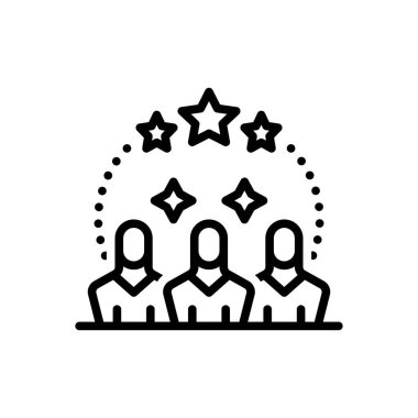 Liderlik için siyah çizgi simgesi 