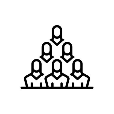 Personel için siyah çizgi simgesi 