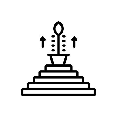 Black line icon for grow 