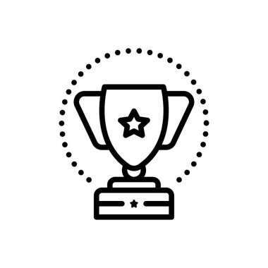 Zafer için siyah çizgi simgesi 