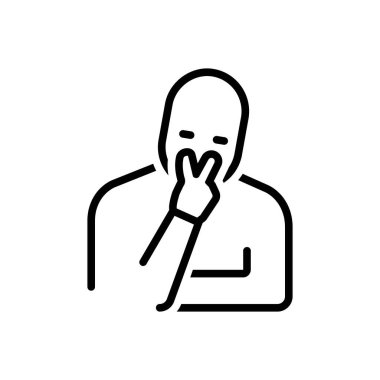 Göz teması için siyah çizgi simgesi