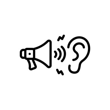 Dikkatli olmak için siyah çizgi simgesi