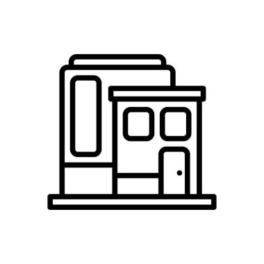 Siyah çizgi simgesini House için 