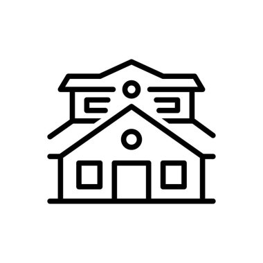 Siyah çizgi simgesini House için 