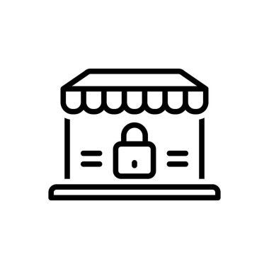 Çıkış için siyah çizgi simgesi 