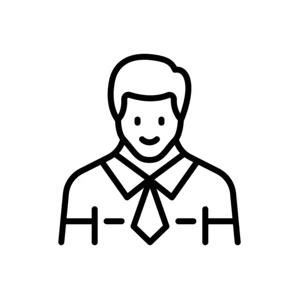stock vector Black line icon for employee