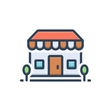 Çıkış için renk illüstrasyon simgesi 