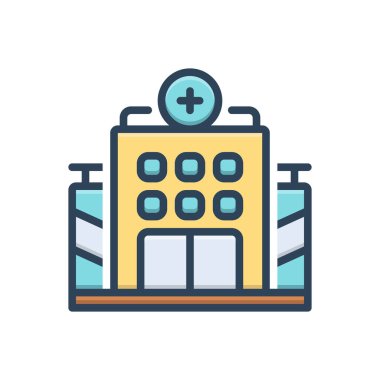 Klinik için renk illüstrasyon simgesi 
