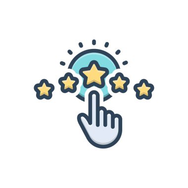 Oran için renk illüstrasyon simgesi 