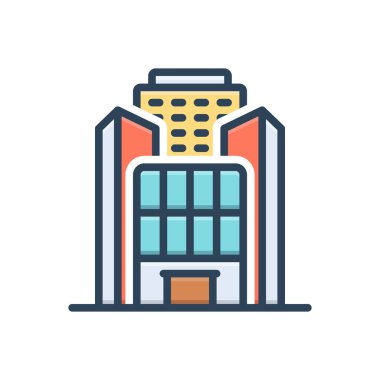 İnşa etmek için renk illüstrasyon simgesi 