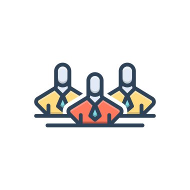 Çalışan için renk illüstrasyon simgesi 