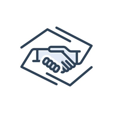 Ortaklık için renk illüstrasyon simgesi