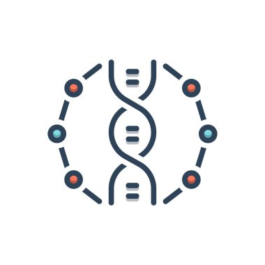 Biyoloji için renk illüstrasyon simgesi 