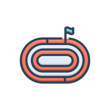 Çalışan parça için renk illüstrasyon simgesi