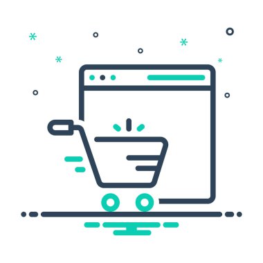 Çevrimiçi alışveriş için simge karıştır 