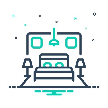 Yatak odası için simgeyi karıştır 